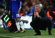 LONDON, ENGLAND - DECEMBER 09:  Jose Mourinho manager of Chelsea reacts during the UEFA Champions League Group G match between Chelsea FC and FC Porto at Stamford Bridge on December 9, 2015 in London, United Kingdom.  (Photo by Clive Mason/Getty Images)